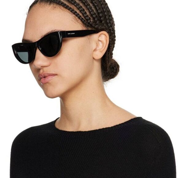 NEW SAINT LAURENT SL676 001 BLACK SUNGLASSES - Picture 1 of 12